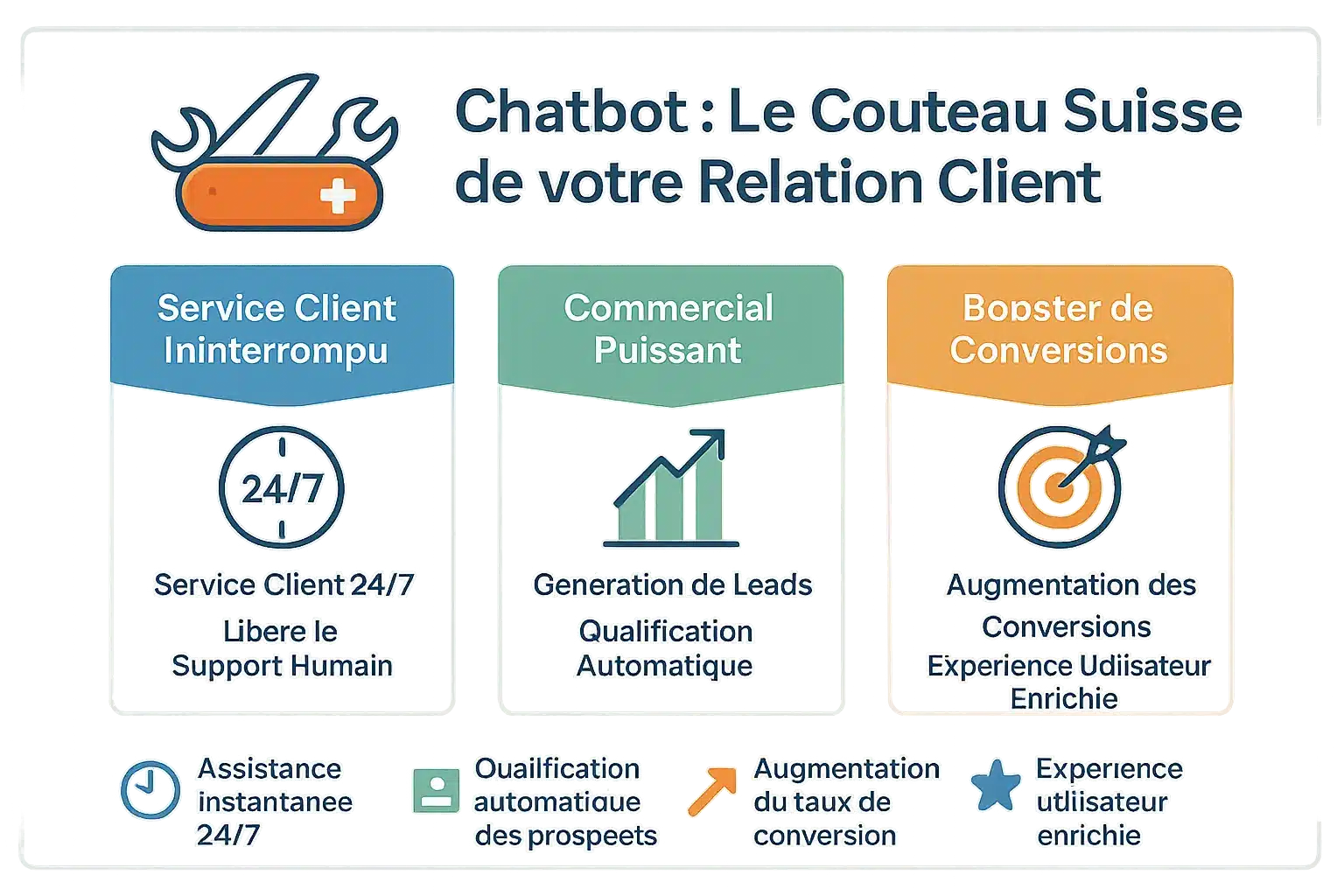 Les trois piliers d'un chatbot WordPress