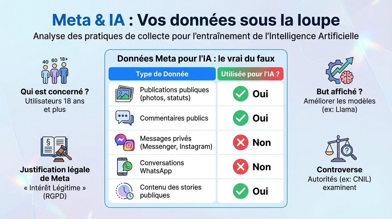 Analyse des données personnelles par Meta pour l'IA