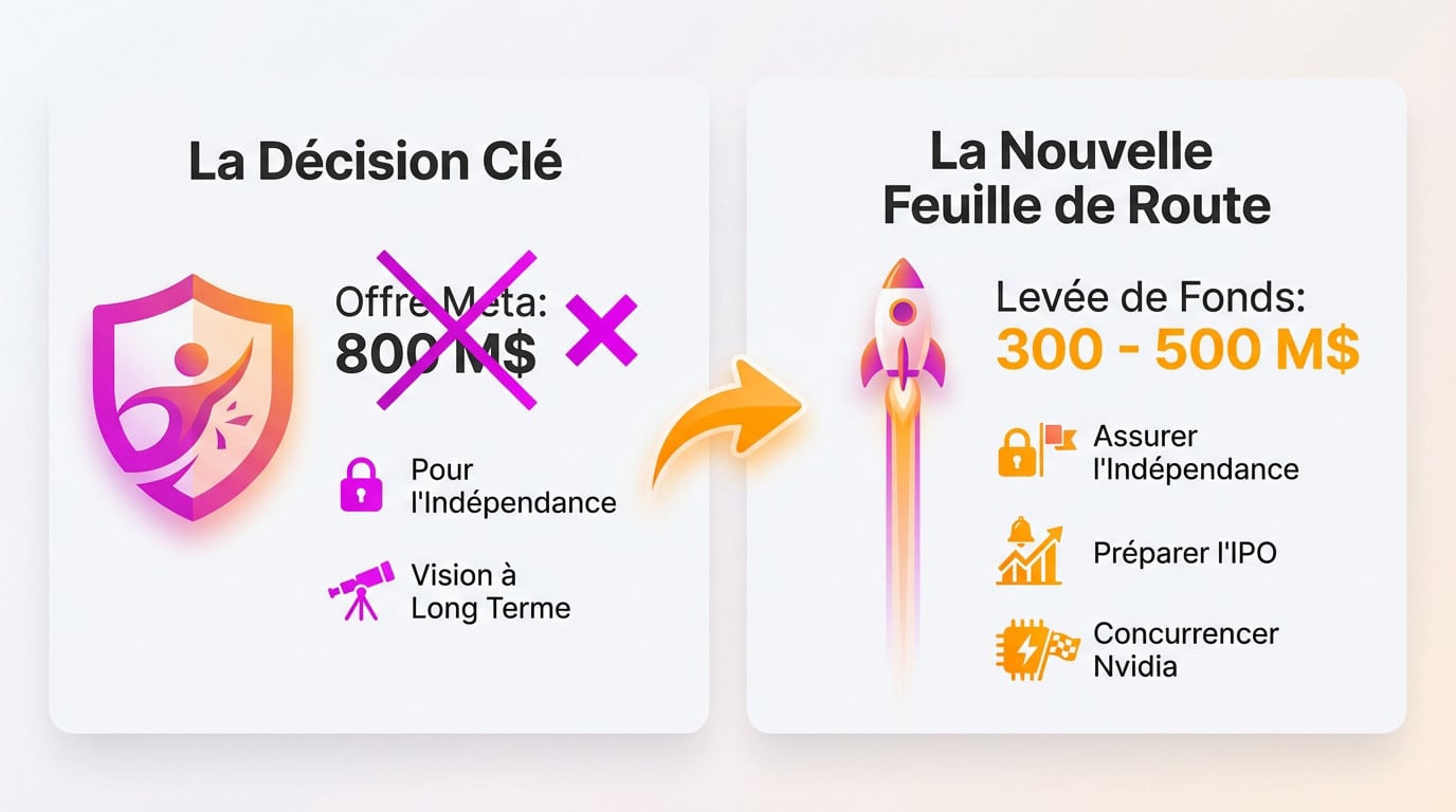 Illustration de la stratégie d'indépendance de FuriosaAI avec sa puce IA