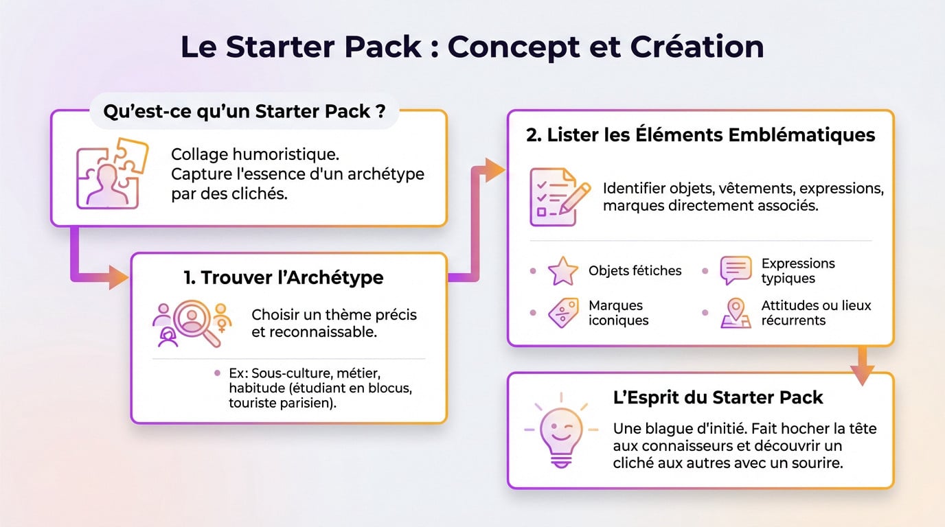 Exemple de création d'un starter pack humoristique