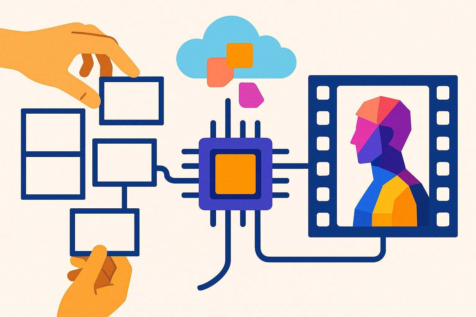 Creation pipeline for a virtual character for a film, from storyboard to cinema framing