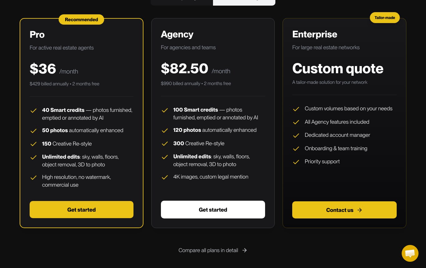 Gepetto pricing table: Pro plan at 36 dollars a month, Agency plan at 82.50 dollars, no free offer